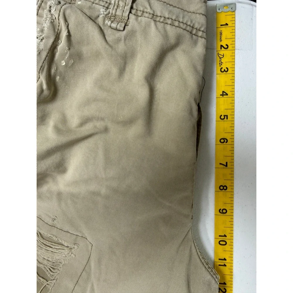 Vintage Hollister Shorts Men 32 Khaki Distressed‎ Thrashed Cargo Surf Y2K Beach